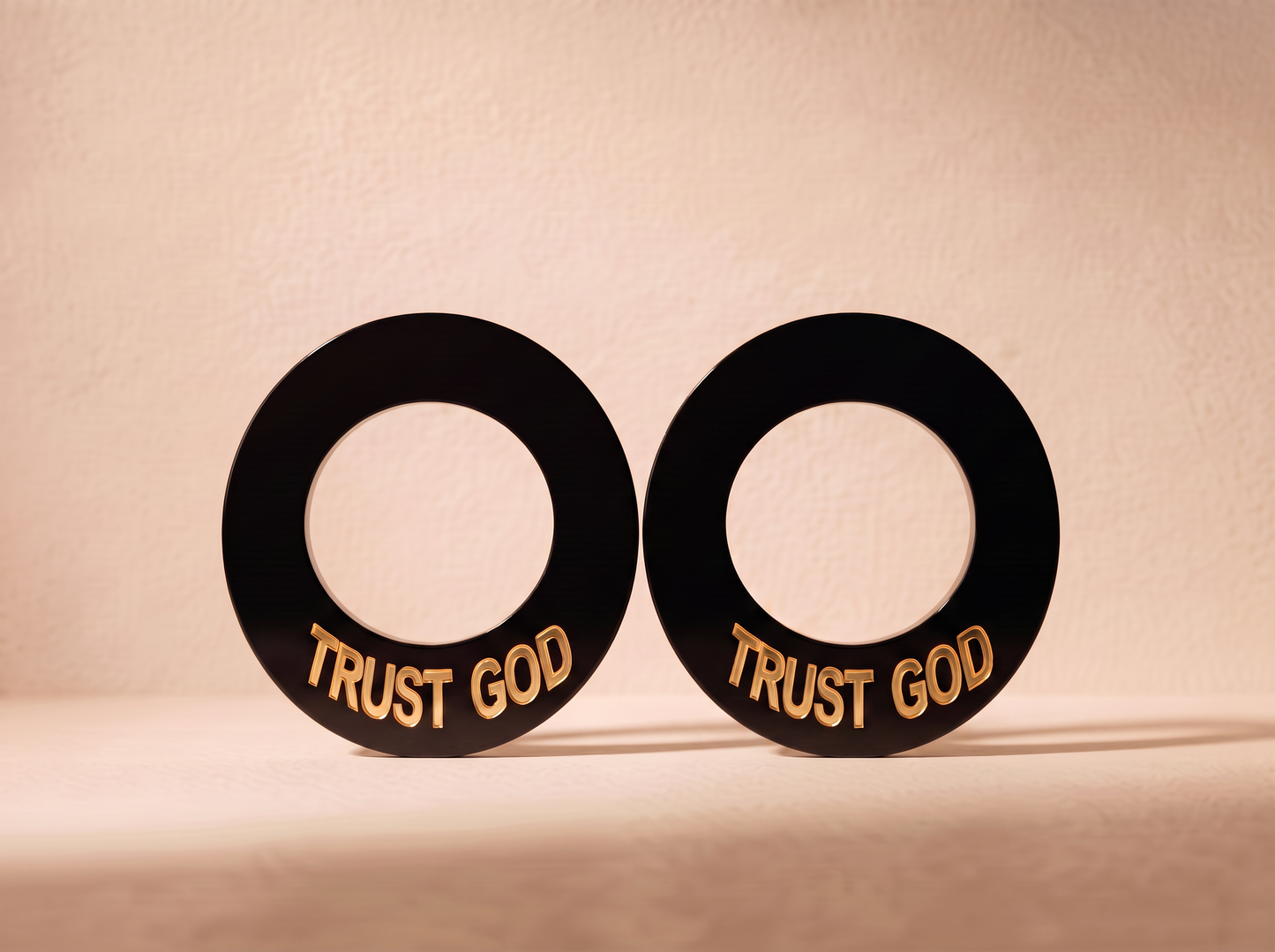Trust God Circle Earrings
