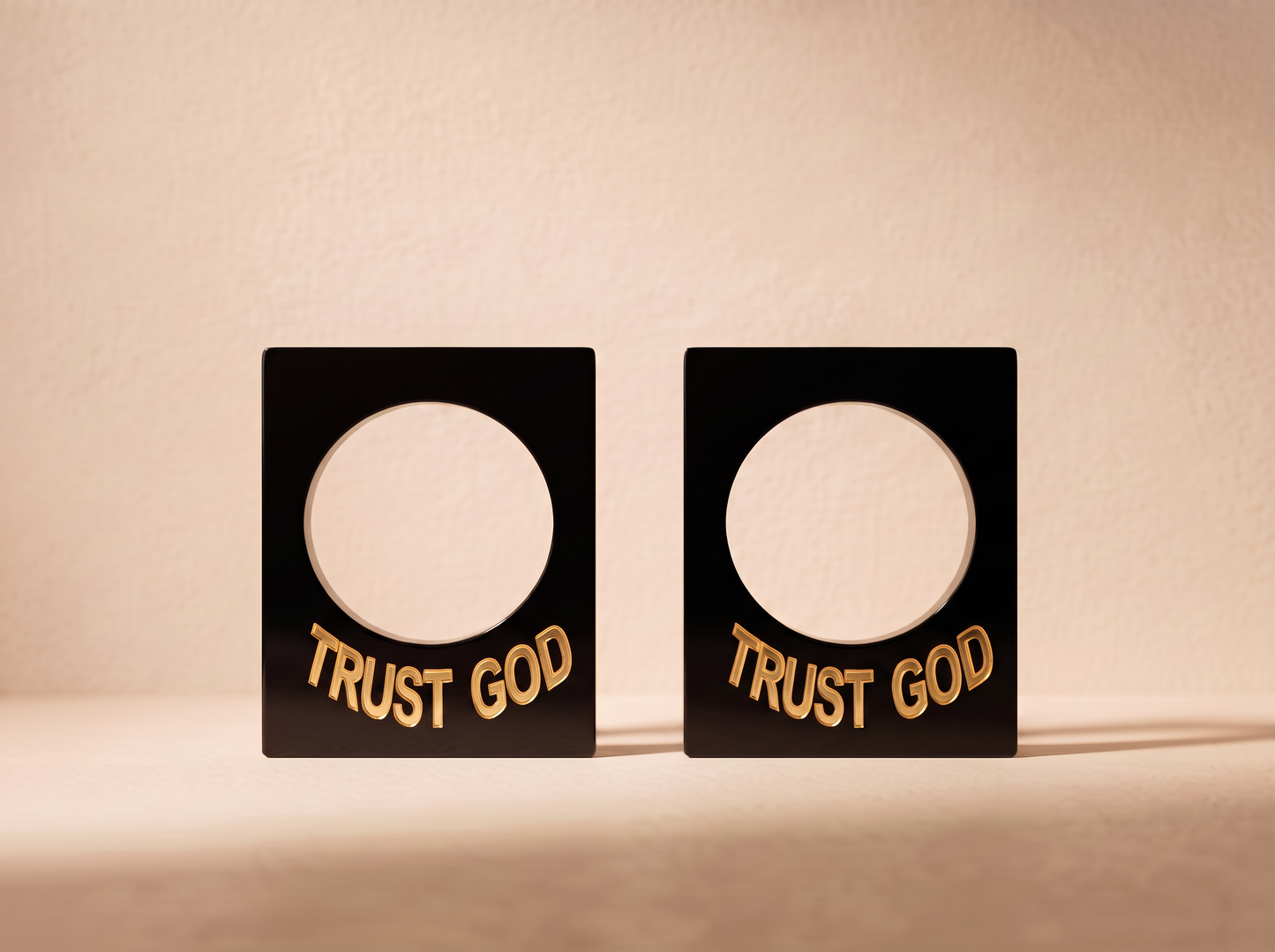 Trust God Halo Frame Studs