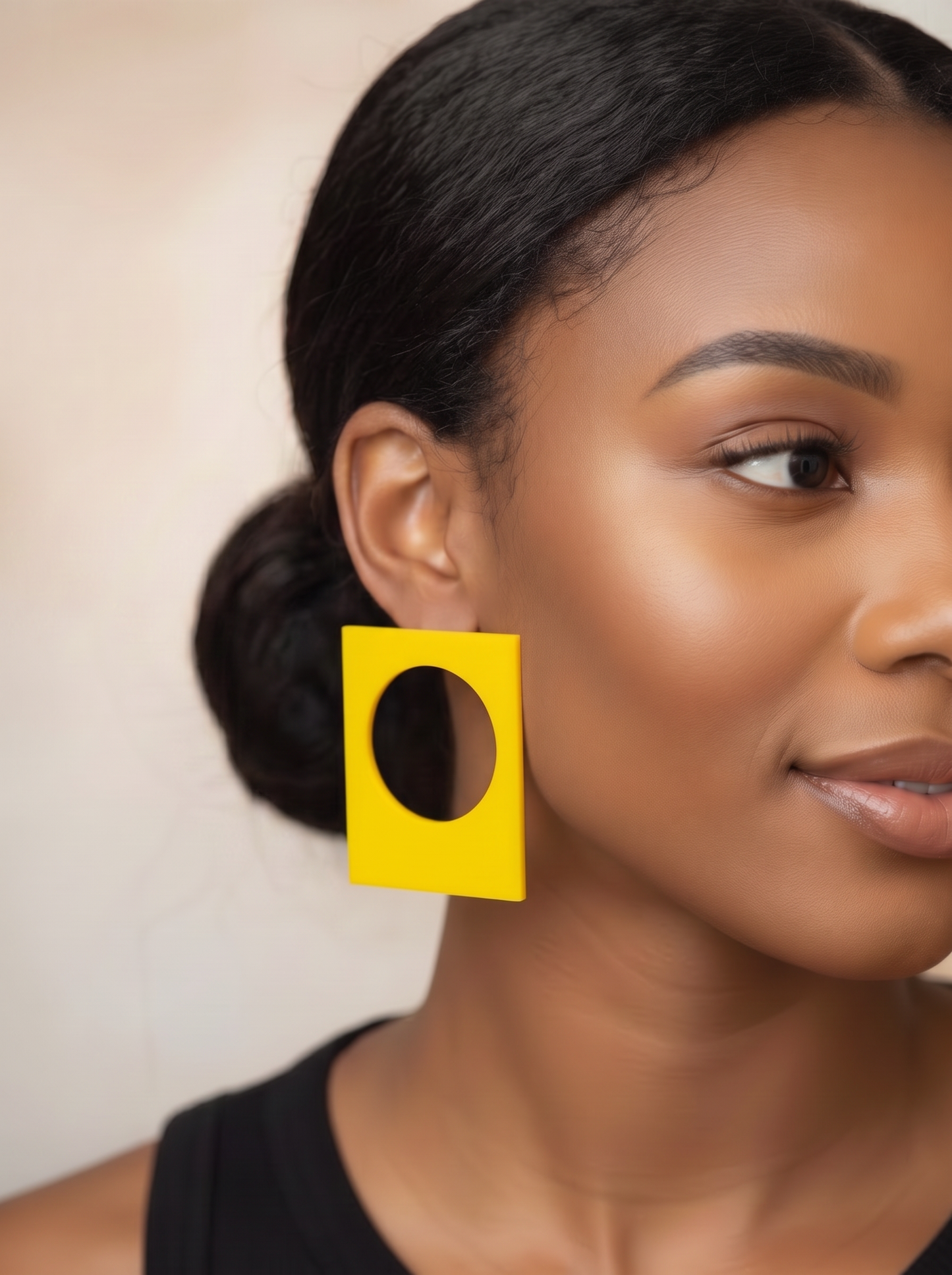 Halo Frame Studs, Bold Cutout Statement Earrings