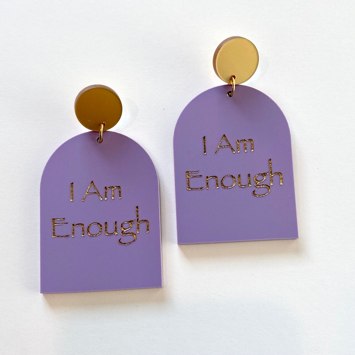 I AM ENOUGH Inspirational Dangles