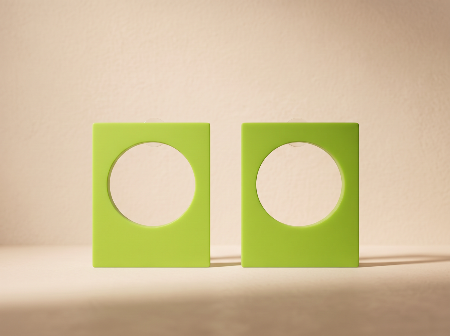 Halo Frame Studs, Bold Cutout Statement Earrings