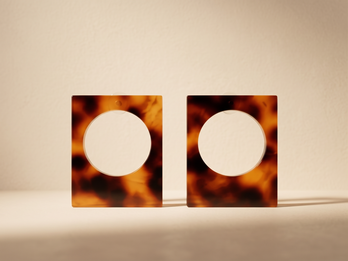 Halo Frame Studs, Bold Cutout Statement Earrings