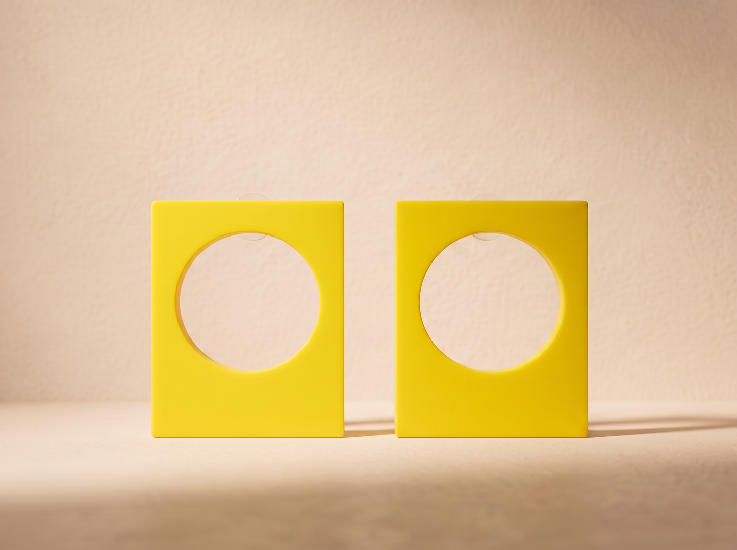 Halo Frame Studs, Bold Cutout Statement Earrings