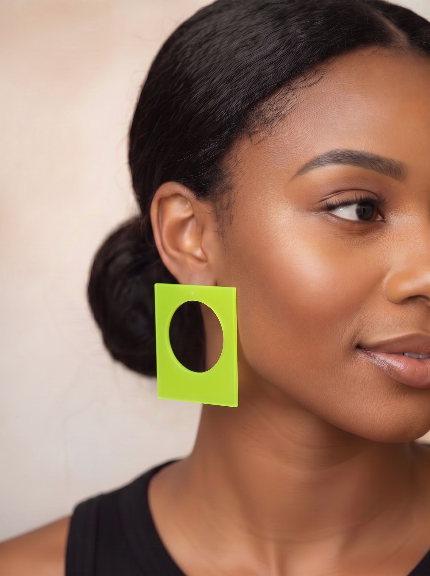 Halo Frame Studs, Bold Cutout Statement Earrings