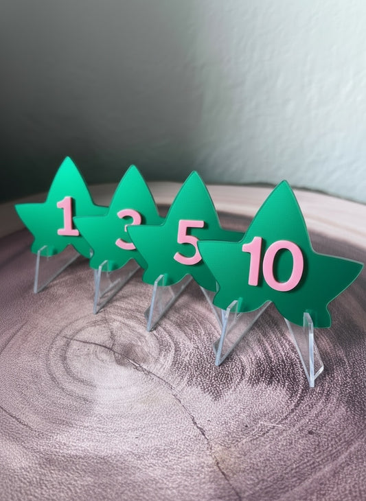 Sorority Number Lapel Pin | Custom Line Number Pin | Greek Life Gift | Acrylic Pin | Crossing Gift|Pink and Green