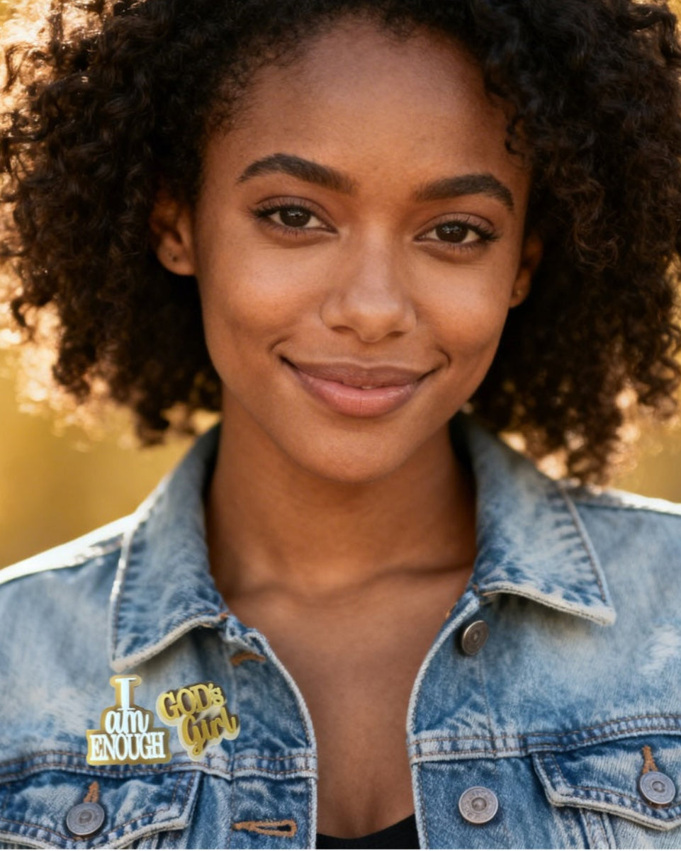 Statement Pins for Women | Melanin Rich, God's Girl, I Take Up Space