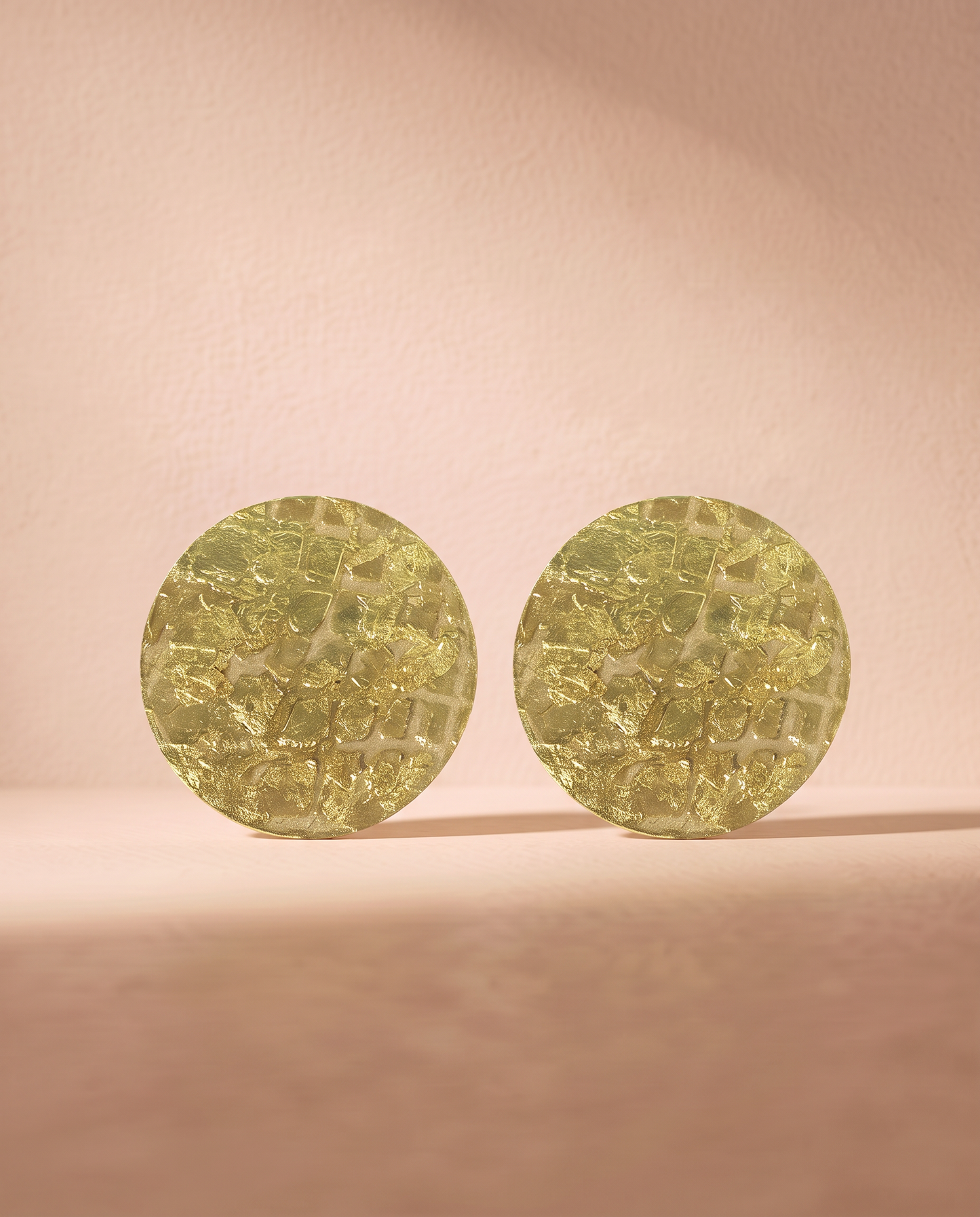 Radiant Gold Textured Studs