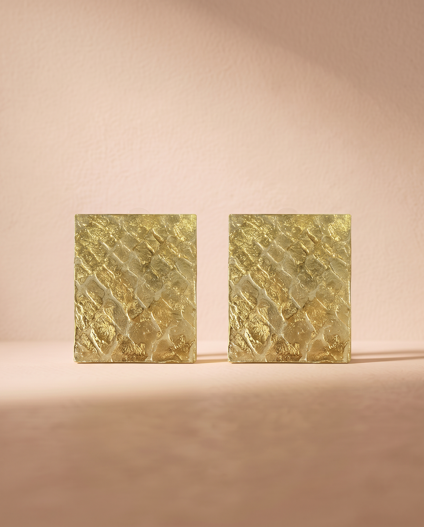 Radiant Gold Textured Studs