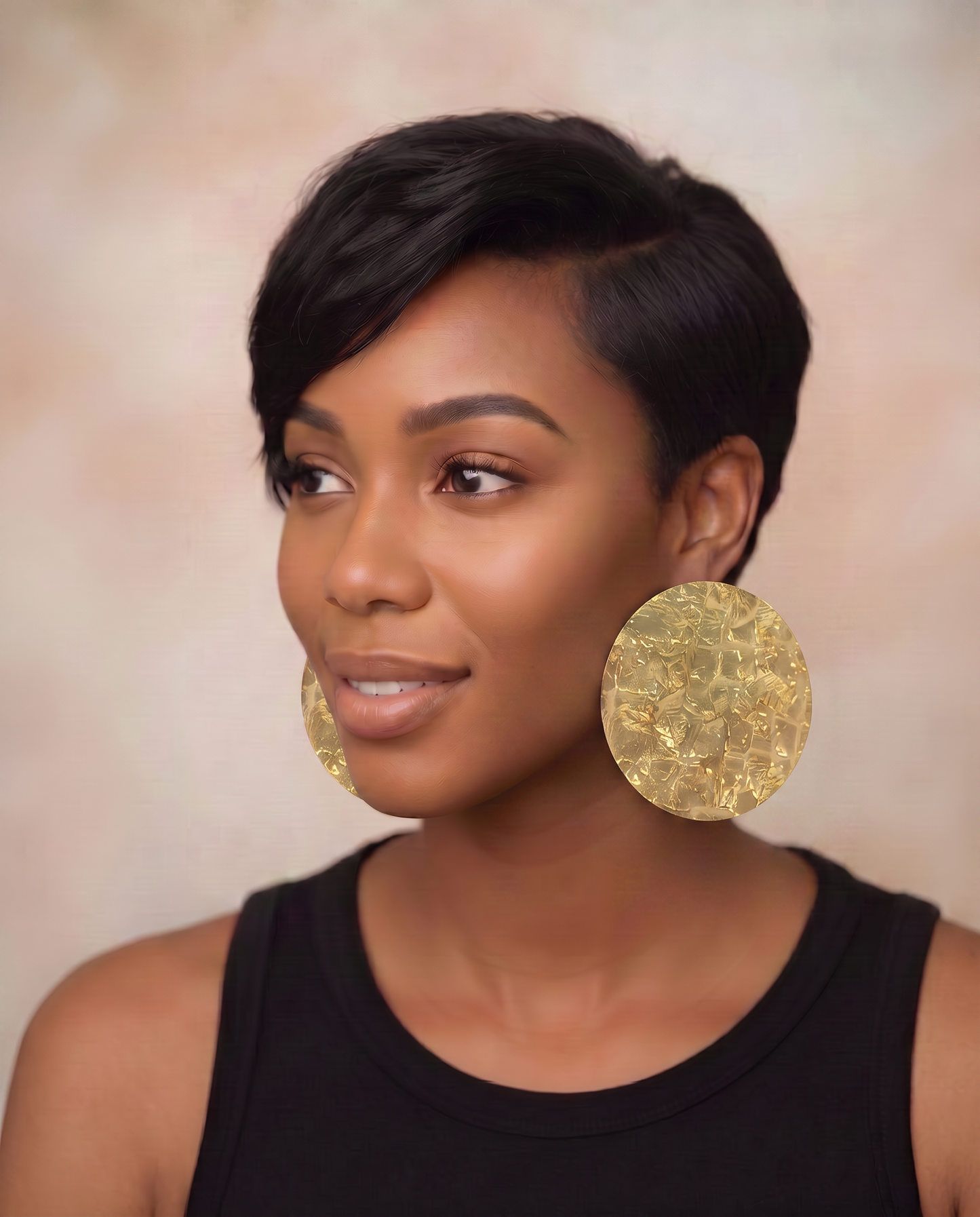 Radiant Gold Textured Studs